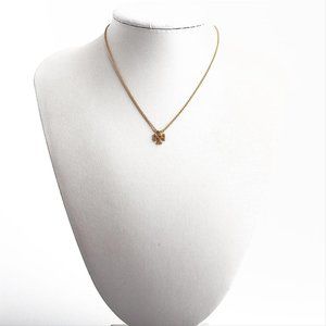 Tory Burch Gold Delicate Logo Choker Pendant Necklace